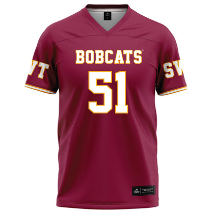 Texas State - NCAA Football : Darian Snell - Red Football Jersey-0