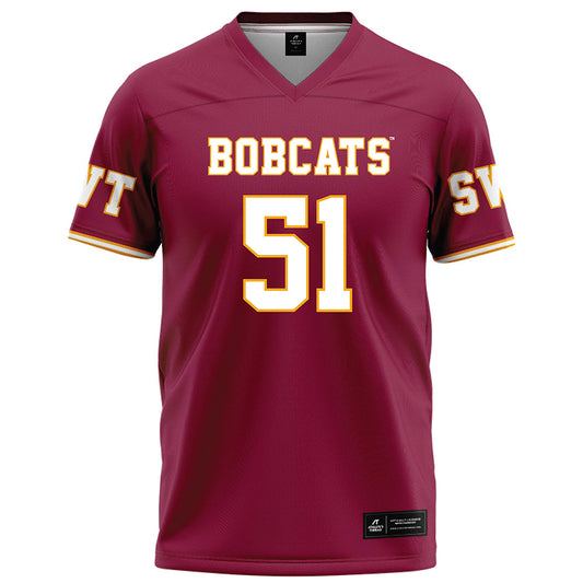 Texas State - NCAA Football : Darian Snell - Red Football Jersey-0