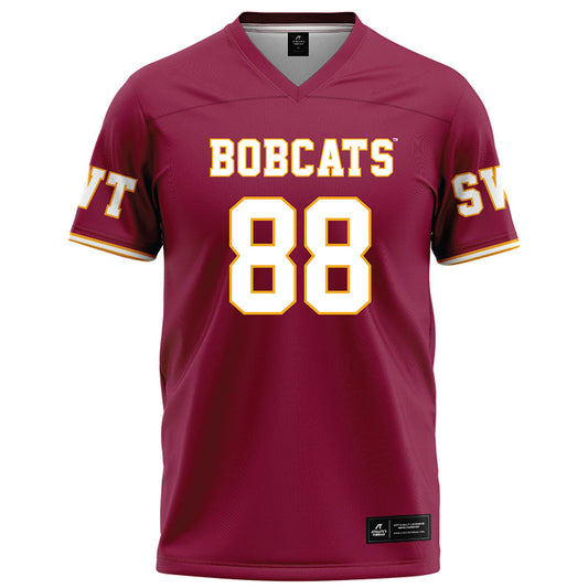 Texas State - NCAA Football : Tucker Cusano - Red Football Jersey-0