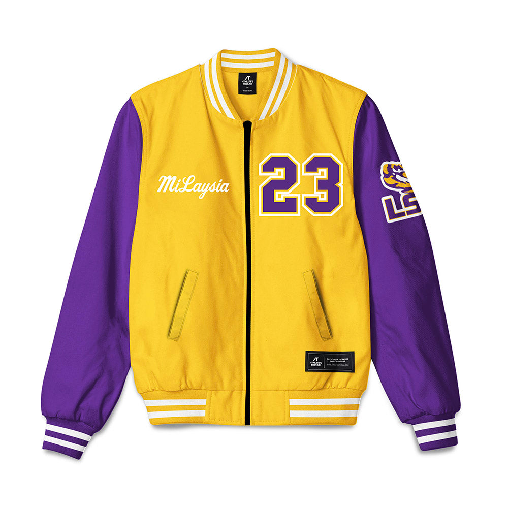 LSU - NCAA Women's Basketball : MiLaysia Fulwiley - Bomber Jacket-0