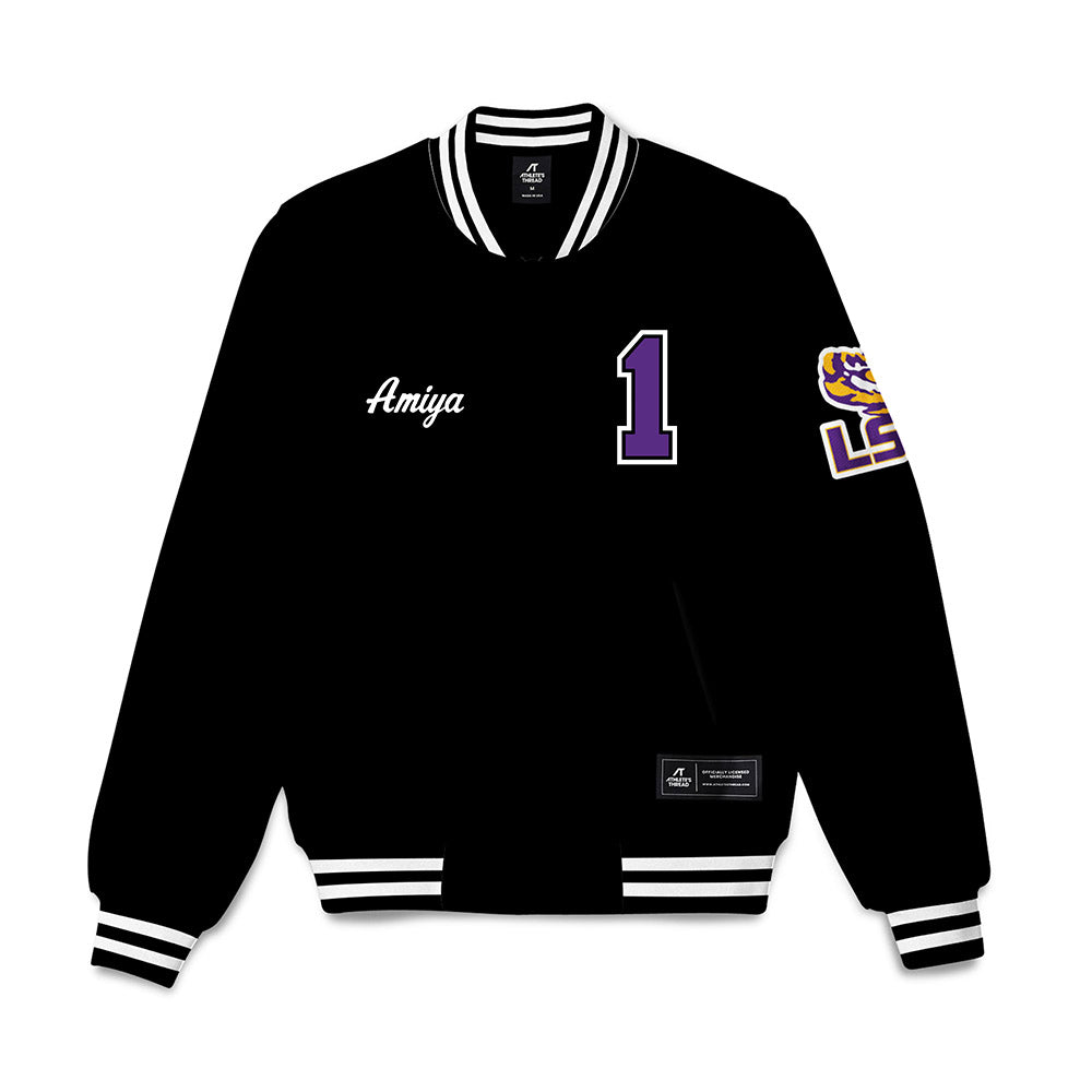LSU - NCAA Women's Basketball : Amiya Joyner - Bomber Jacket-0