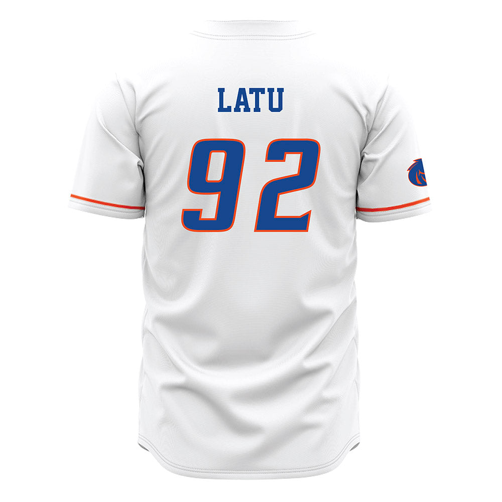 Boise State - NCAA Football : David Latu - White Jersey-1