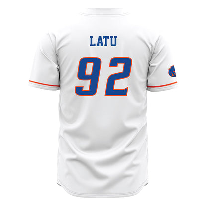 Boise State - NCAA Football : David Latu - White Jersey-1