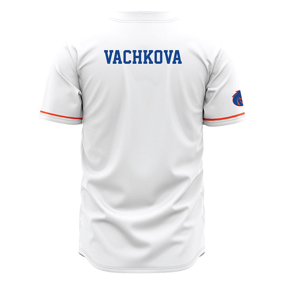 Boise State - NCAA Women's Tennis : Valentina Vachkova - White Jersey-1