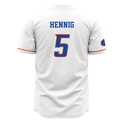 Boise State - NCAA Men's Basketball : Brady Hennig - White Jersey-1