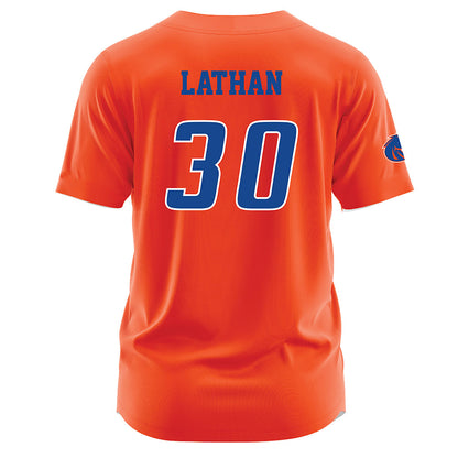 Boise State - NCAA Men's Basketball : Ethan Lathan - Orange Jersey-1