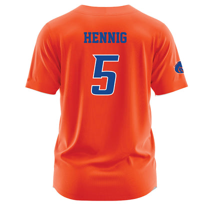 Boise State - NCAA Men's Basketball : Brady Hennig - Orange Jersey-1