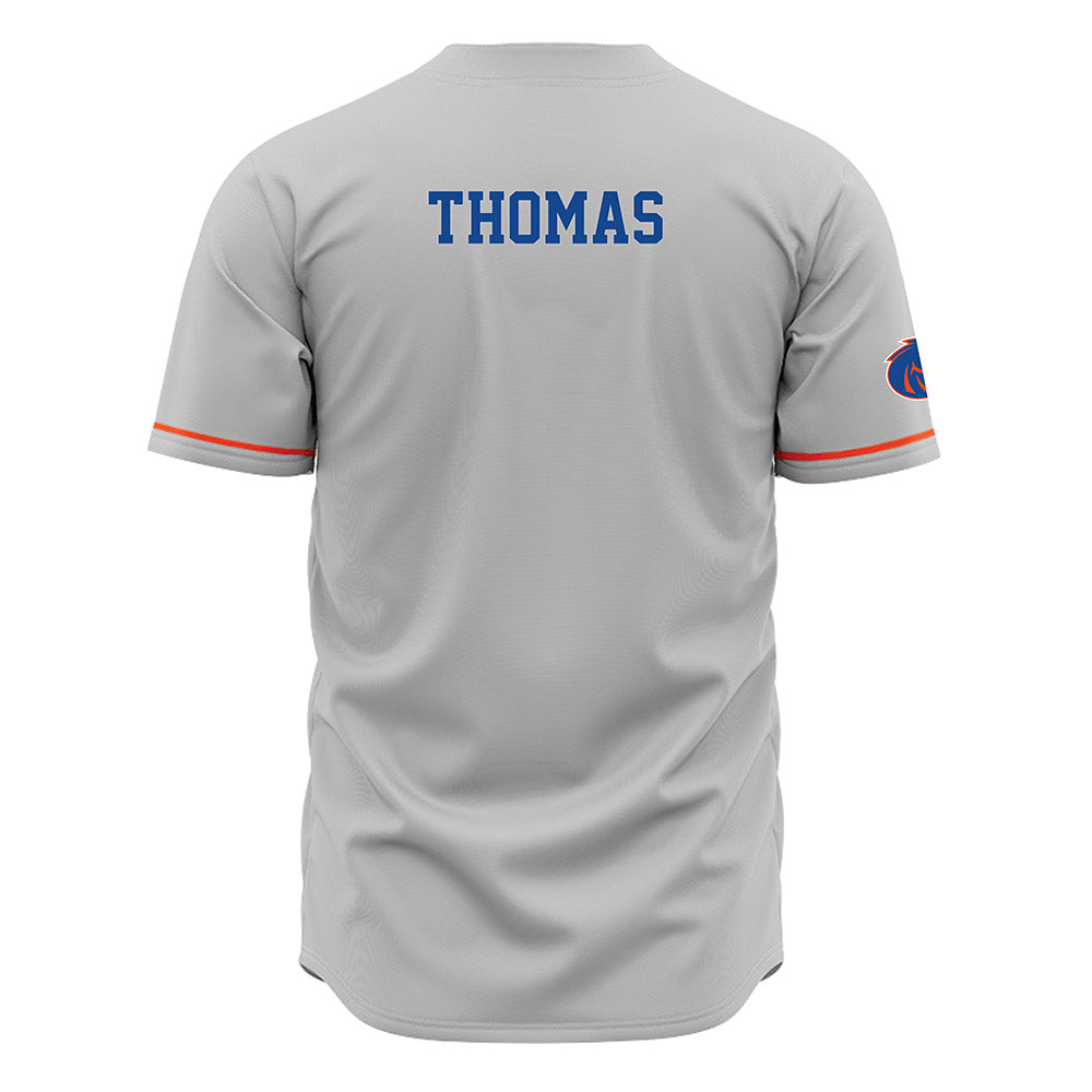 Boise State - NCAA Men's Golf : Harry Thomas - Grey Jersey-1