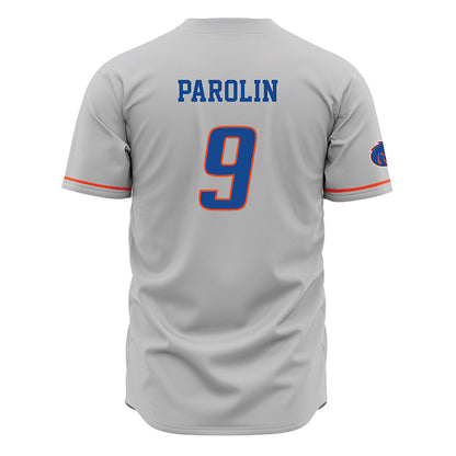 Boise State - NCAA Men's Basketball : Dom Parolin - Grey Jersey-1