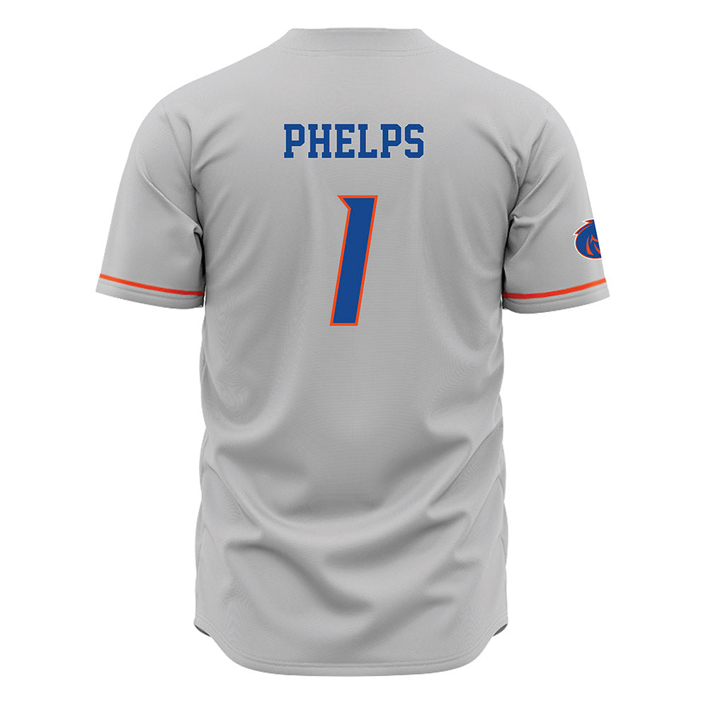 Boise State - NCAA Football : Boen Phelps - Grey Jersey-1