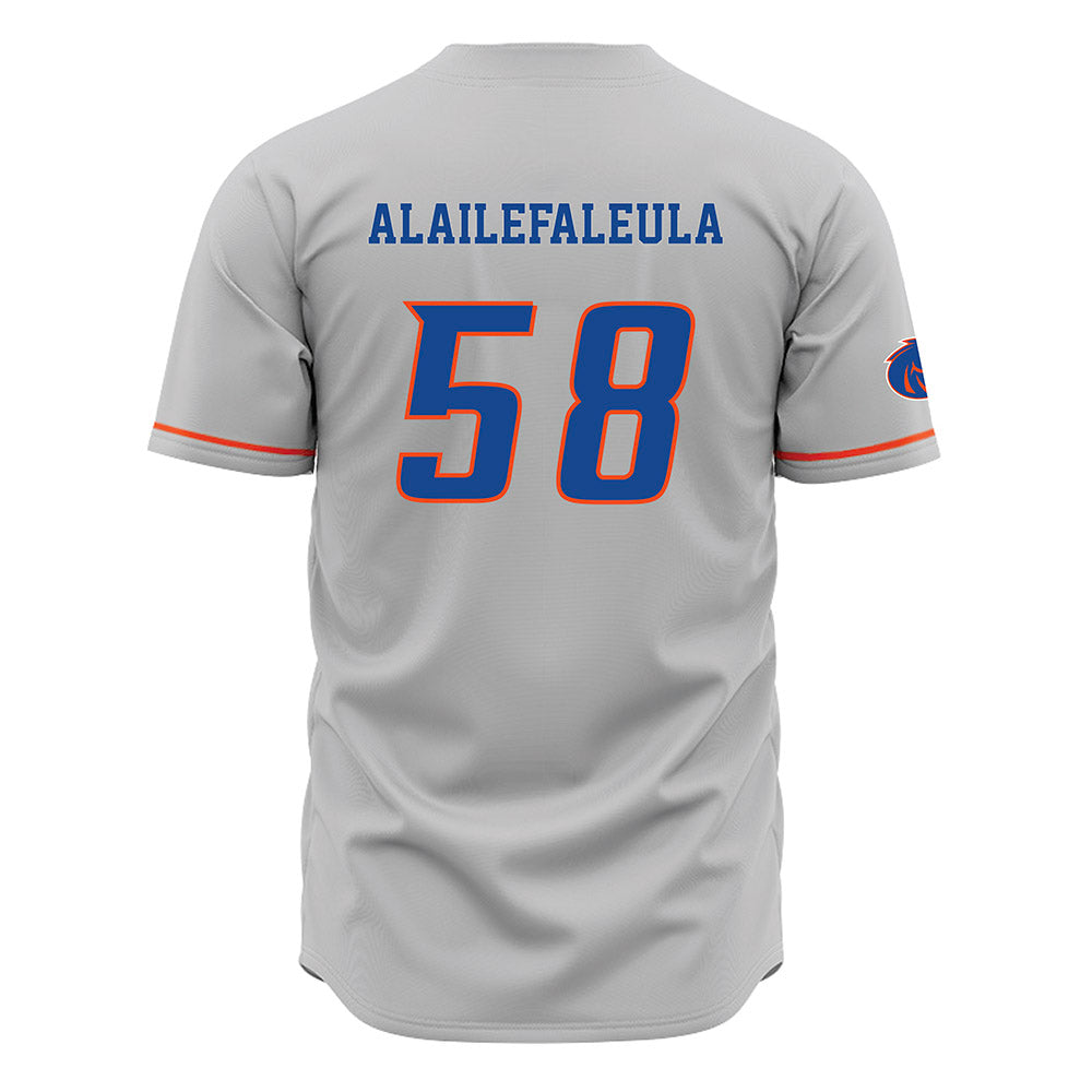 Boise State - NCAA Football : Deuce Alailefaleula - Grey Jersey-1