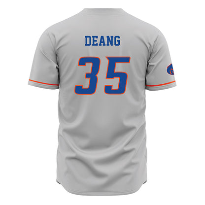 Boise State - NCAA Men's Basketball : Jikany Deang - Grey Jersey-1