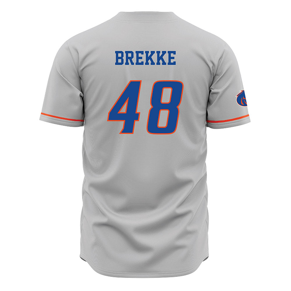Boise State - NCAA Football : Ryan Brekke - Grey Jersey-1