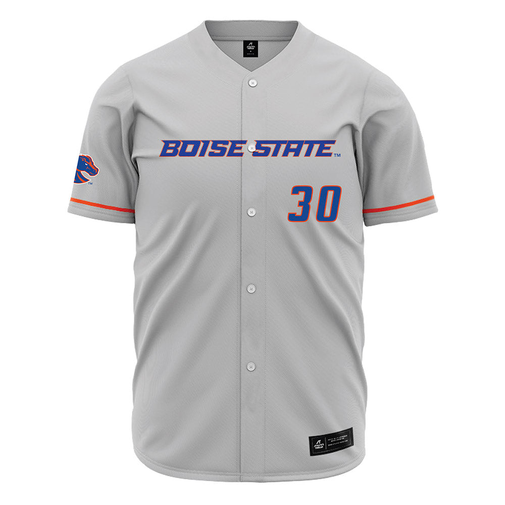 Boise State - NCAA Men's Basketball : Ethan Lathan - Grey Jersey-0