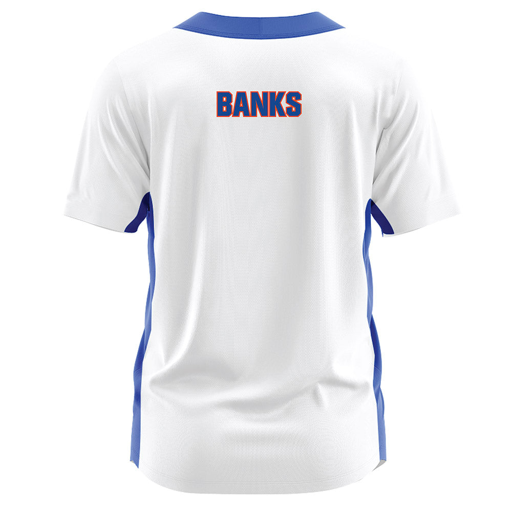Boise State - NCAA Softball : Tanner Banks - White Jersey-1
