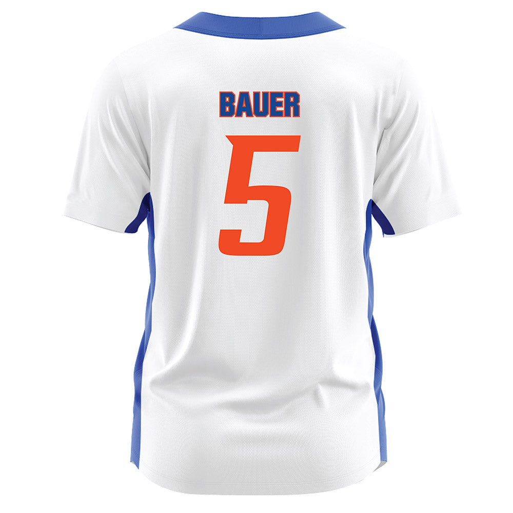 Boise State - NCAA Softball : Olivia Bauer - White Jersey-1