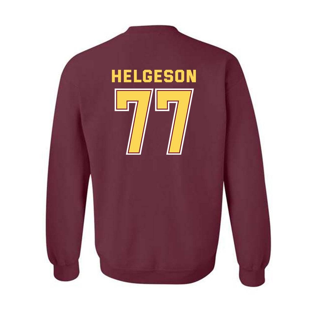 NSU - NCAA Football : Riley Helgeson - Sports Shersey Crewneck Sweatshirt-1