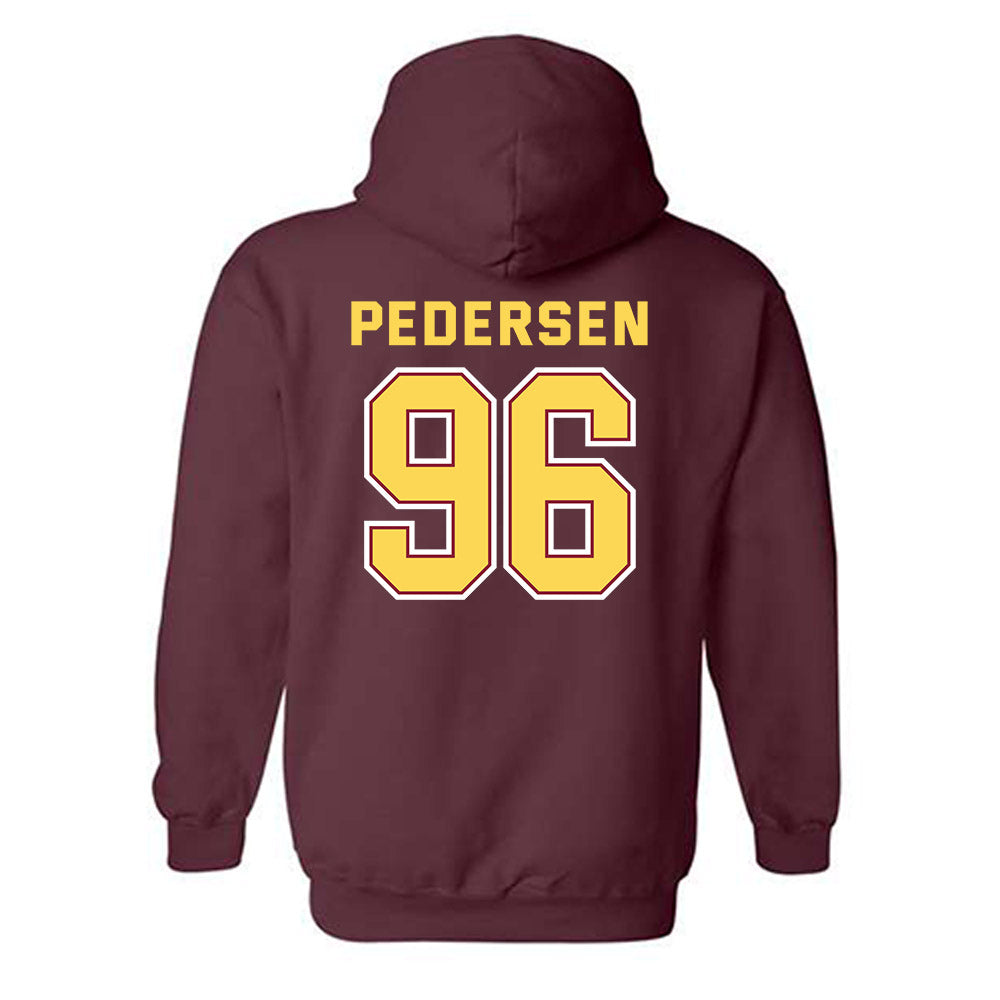 NSU - NCAA Football : Brock Pedersen - Sports Shersey Hooded Sweatshirt-1