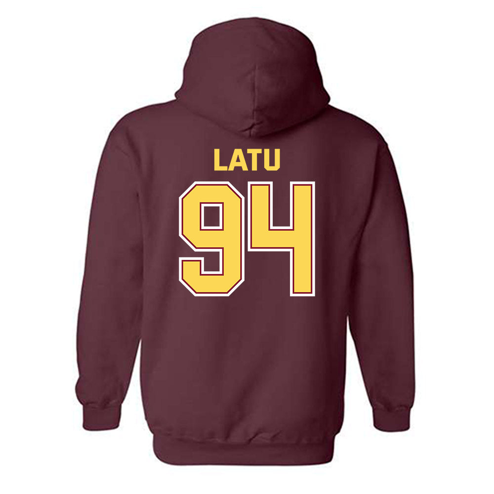 NSU - NCAA Football : Tau Latu - Sports Shersey Hooded Sweatshirt-1