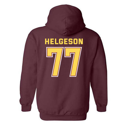 NSU - NCAA Football : Riley Helgeson - Sports Shersey Hooded Sweatshirt-1
