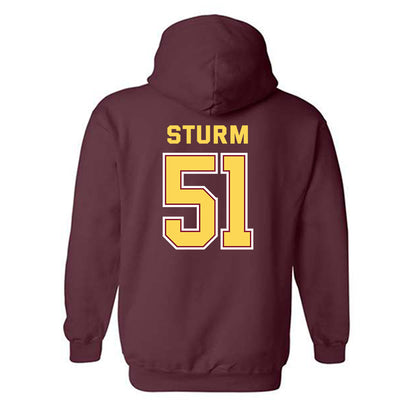 NSU - NCAA Football : Chase Sturm - Sports Shersey Hooded Sweatshirt