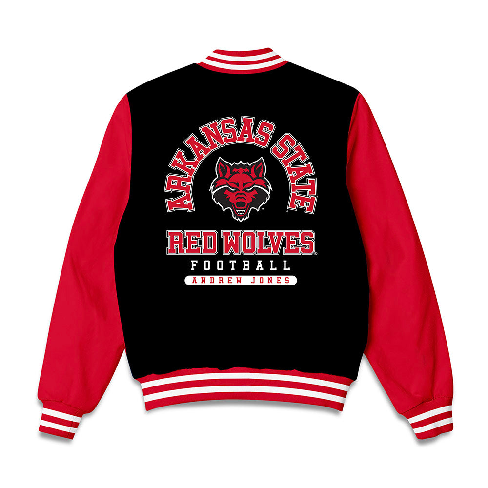 Arkansas State - NCAA Football : Andrew Jones - Bomber Jacket-1