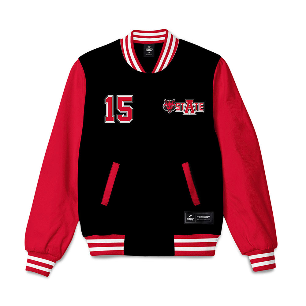 Arkansas State - NCAA Football : Andrew Jones - Bomber Jacket-0