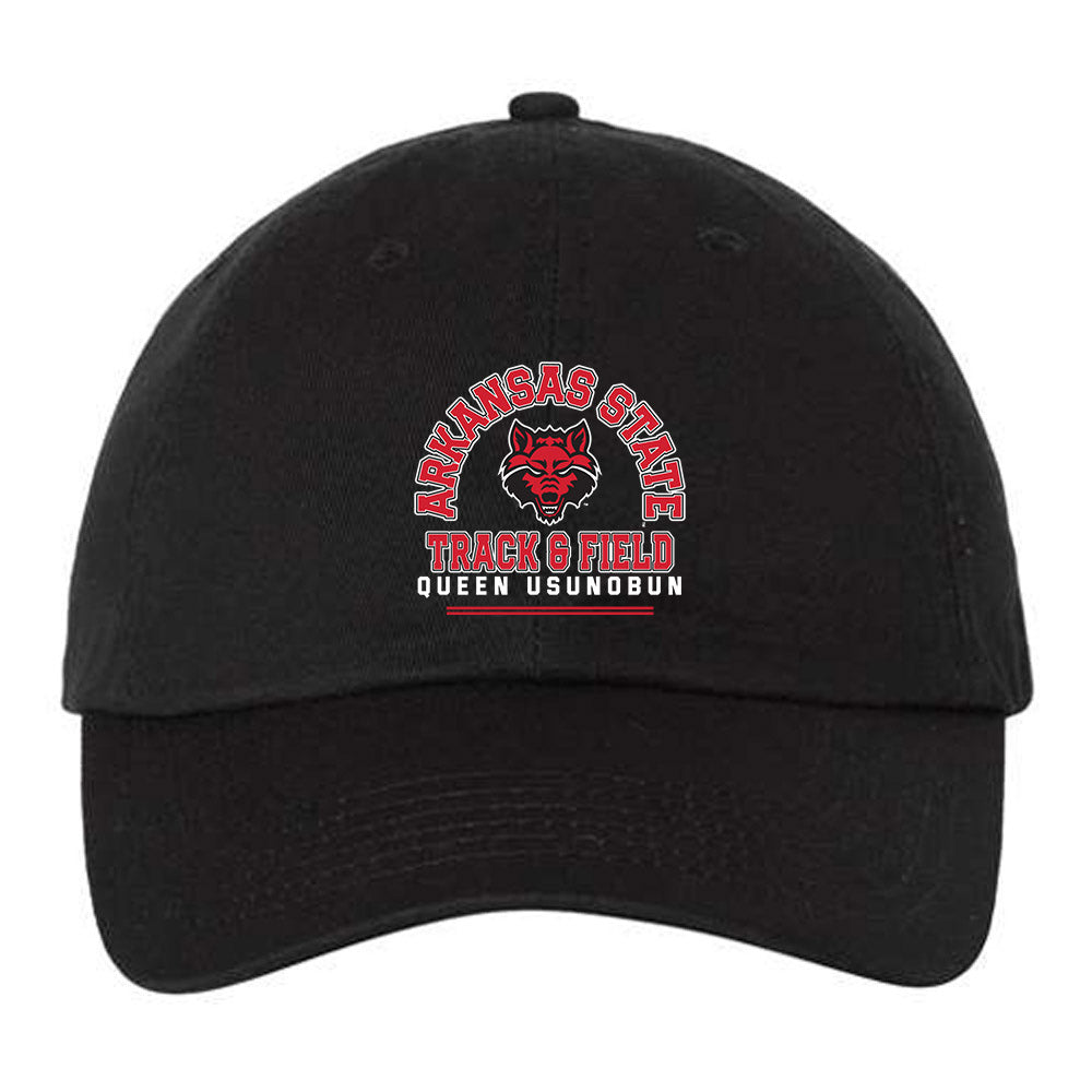 Arkansas State - NCAA Women's Track & Field : Queen Usunobun - Dad Hat-0