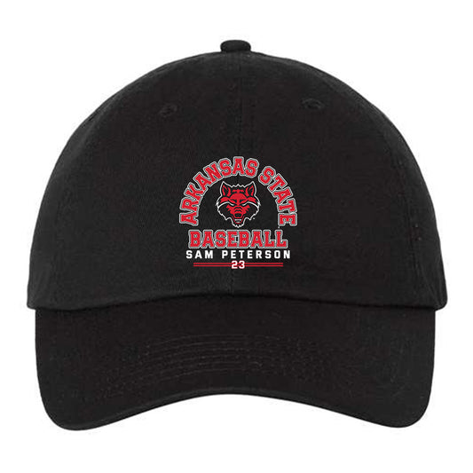 Arkansas State - NCAA Baseball : Sam Peterson - Dad Hat-0