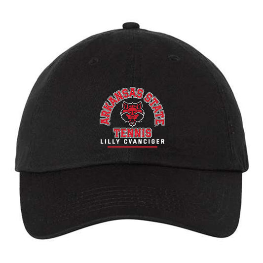 Arkansas State - NCAA Women's Tennis : Lilly Cvanciger - Dad Hat-0