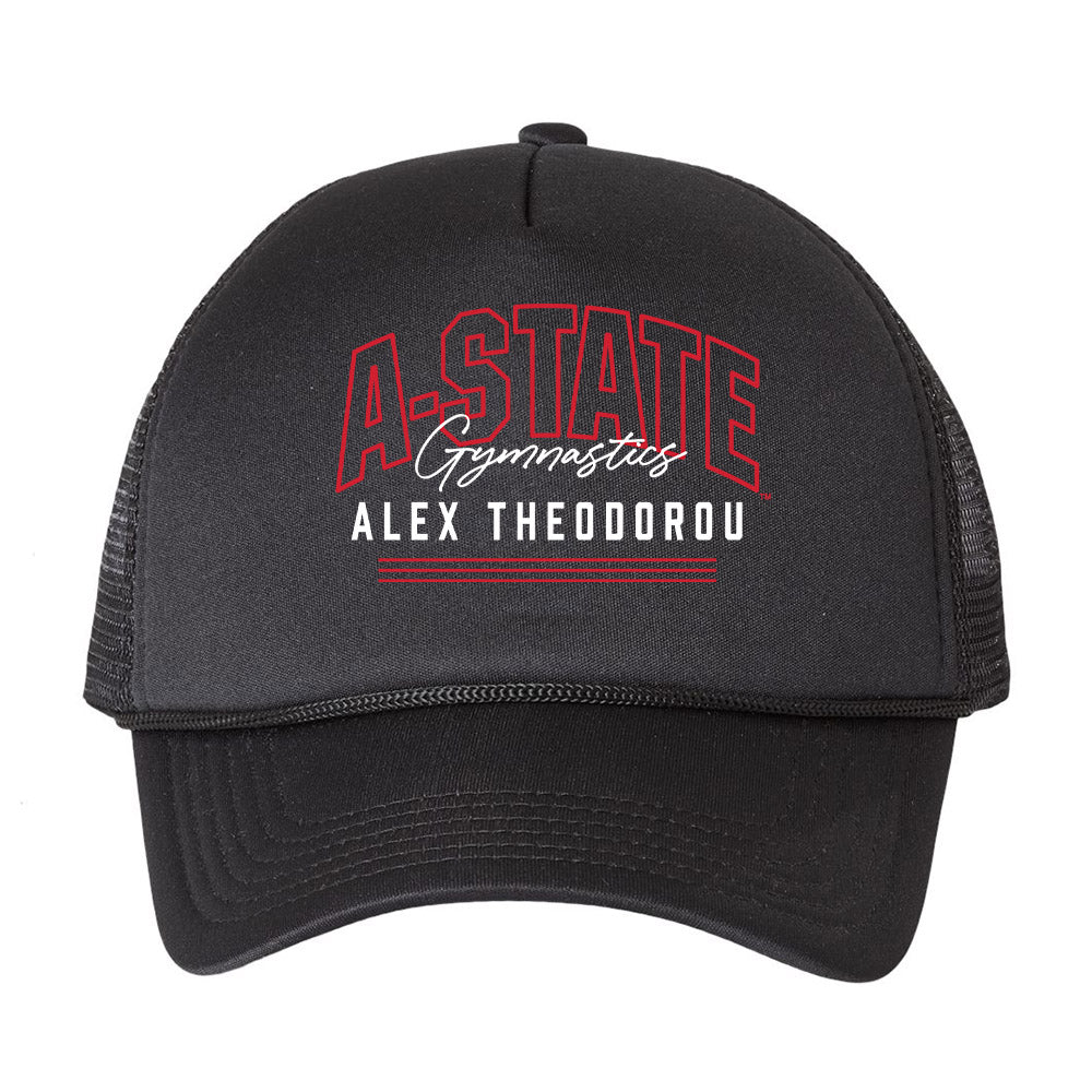 Arkansas State - NCAA Women's Gymnastics : Alex Theodorou - Trucker Hat-0
