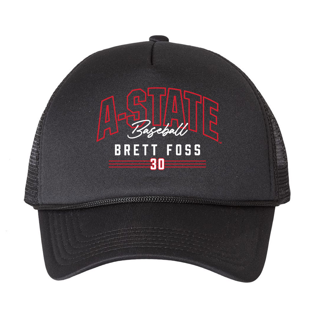 Arkansas State - NCAA Baseball : Brett Foss - Trucker Hat-0