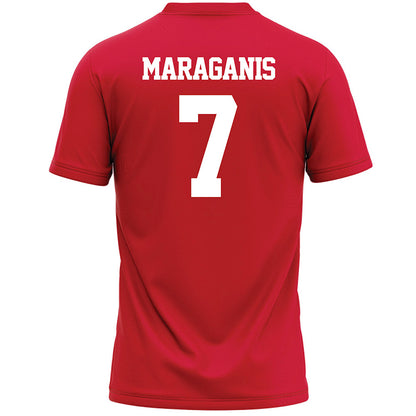 Marist - NCAA Men's Lacrosse : Charles Maraganis - Red Lacrosse Jersey -1