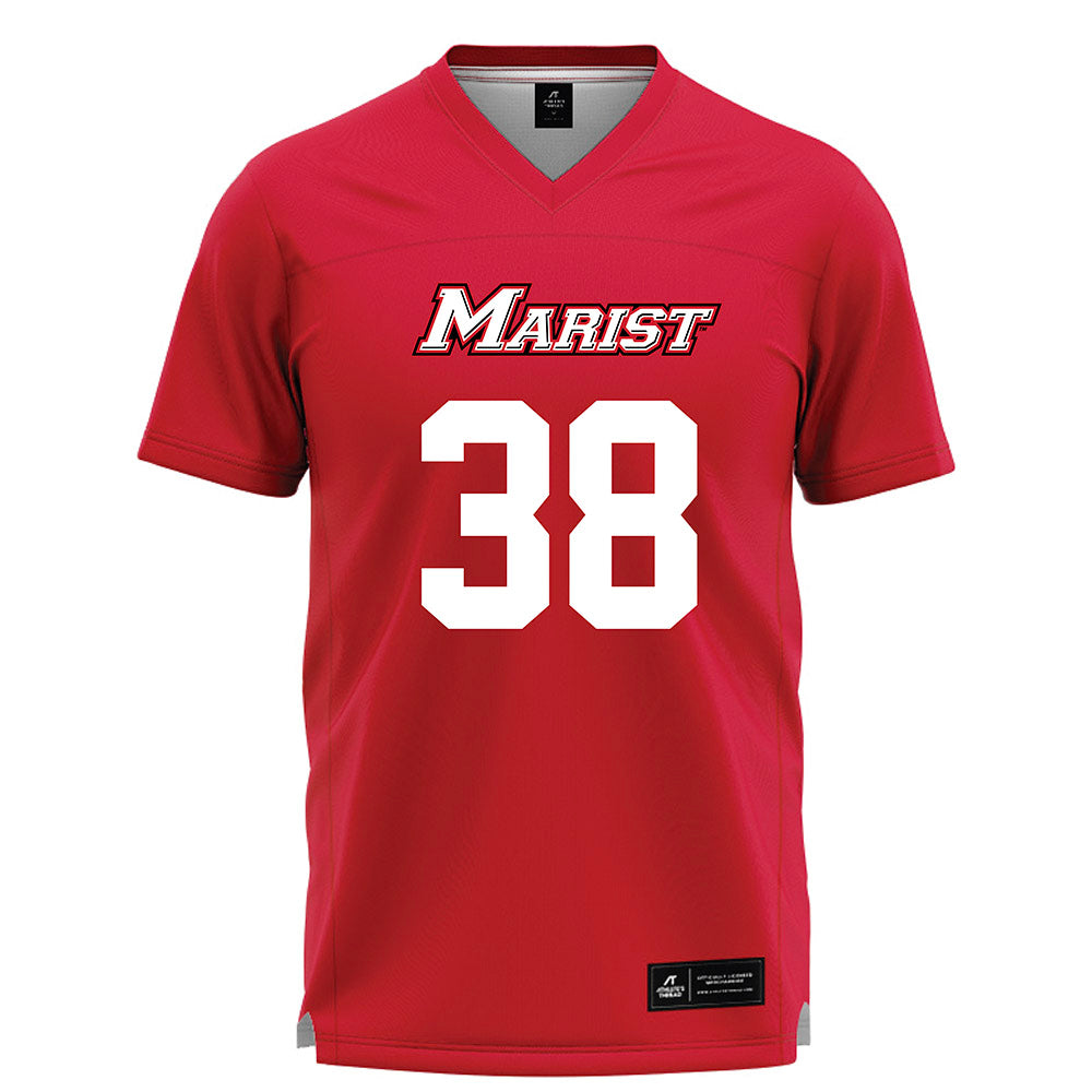 Marist - NCAA Men's Lacrosse : Happy Rosenberg - Red Lacrosse Jersey -0
