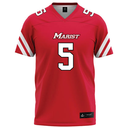 Marist - NCAA Football : Naheem Ridore - Red Football Jersey-0