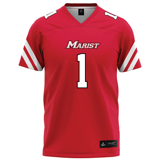 Marist - NCAA Football : - Red Football Jersey-0