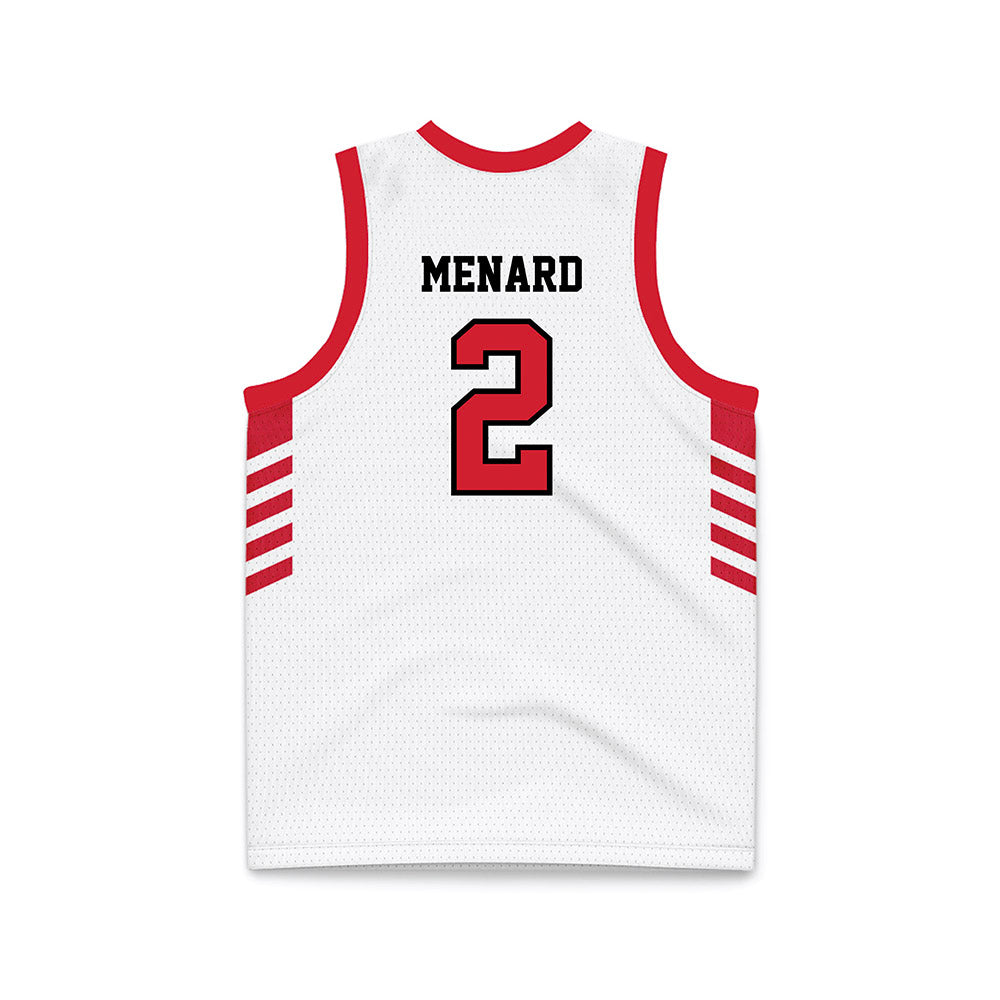 Marist - NCAA Men's Basketball : Justin Menard - White Basketball Jersey-1