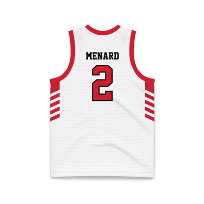 Marist - NCAA Men's Basketball : Justin Menard - White Basketball Jersey-1