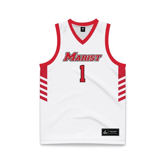 Marist - NCAA Men's Basketball : Jack Graham - White Basketball Jersey-0
