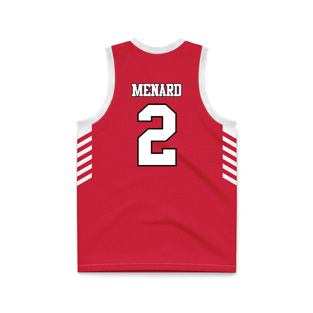 Marist - NCAA Men's Basketball : Justin Menard - Red Basketball Jersey-1