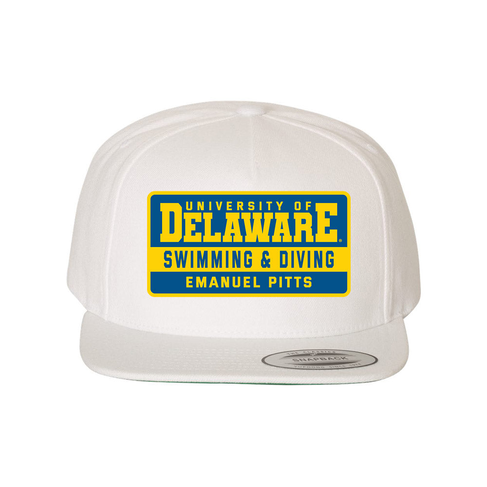 Delaware - NCAA Men's Swimming & Diving : Emanuel Pitts - Snapback Hat-0