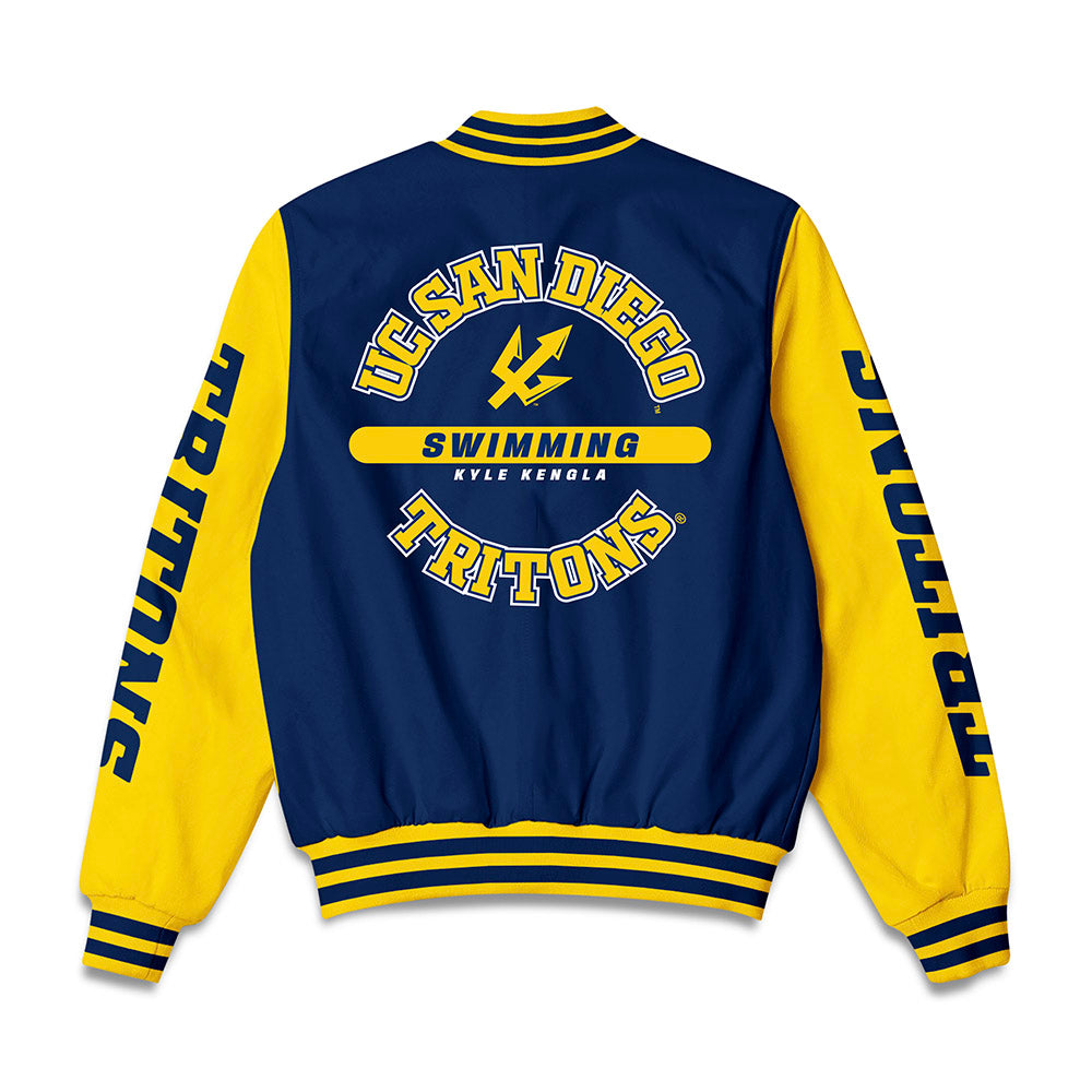 UCSD - NCAA Men's Swimming : Kyle Kengla - Bomber Jacket-1