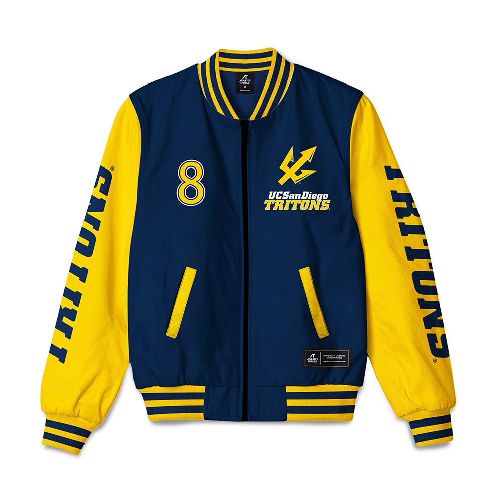 UCSD - NCAA Softball : Alexis Huey - Bomber Jacket-0