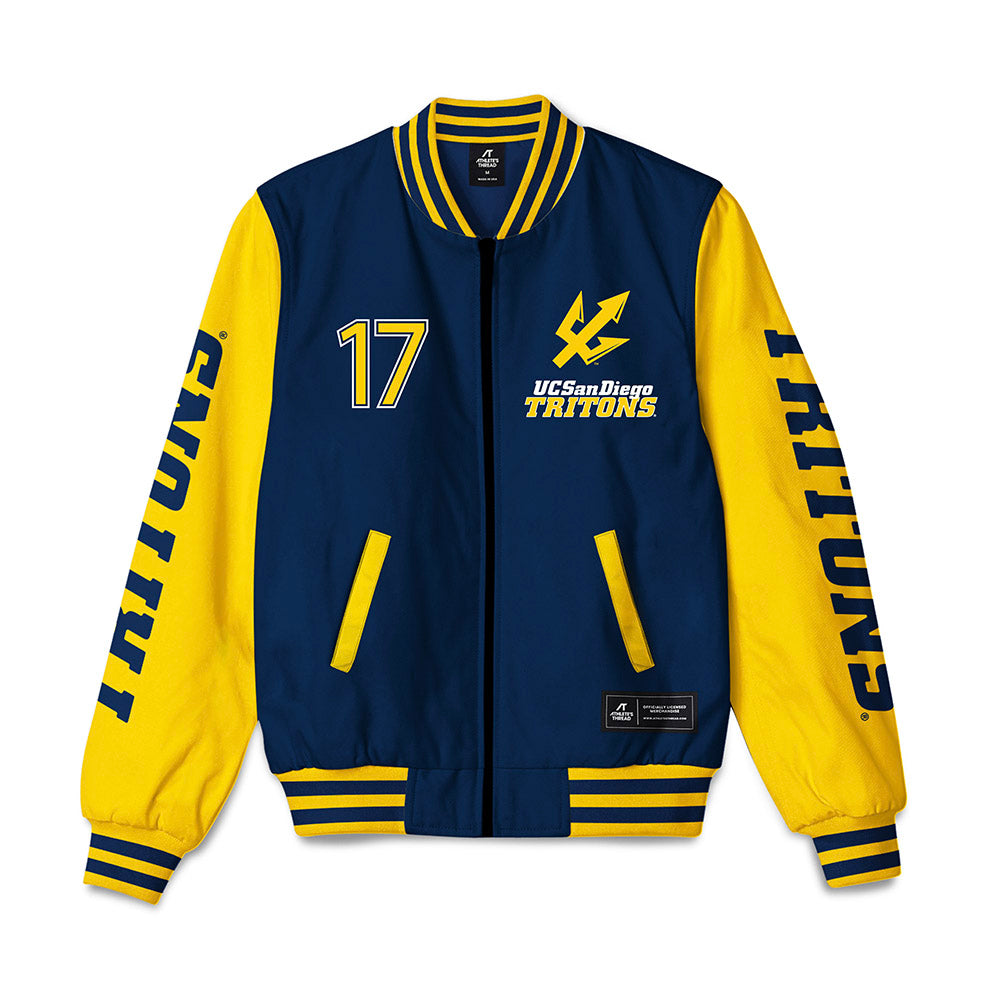 UCSD - NCAA Baseball : Julian Cazares - Bomber Jacket-0