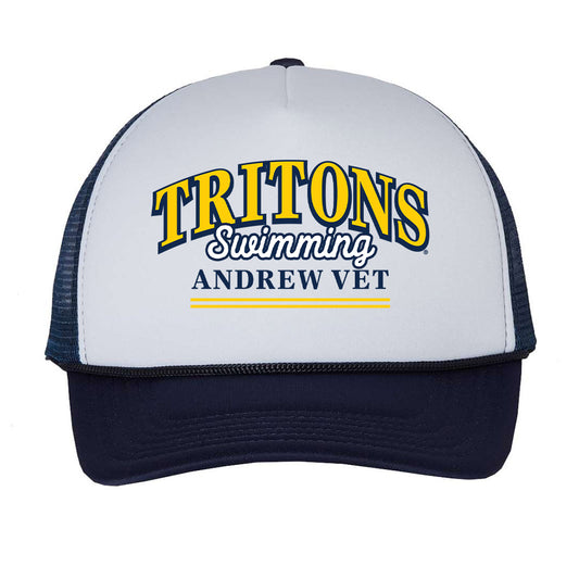 UCSD - NCAA Men's Swimming : Andrew Vet - Trucker Hat-0