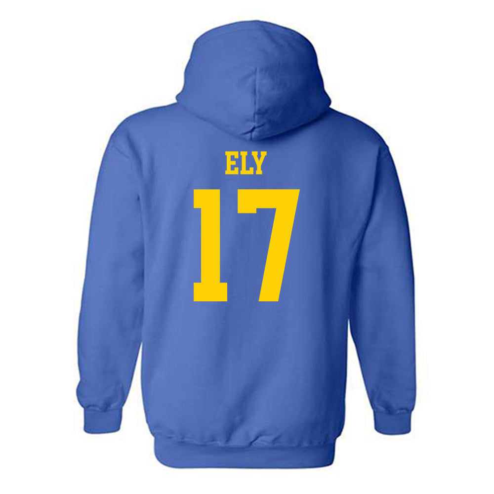 Delaware - NCAA Softball : Grace Ely - Fashion Shersey Hooded Sweatshirt-1