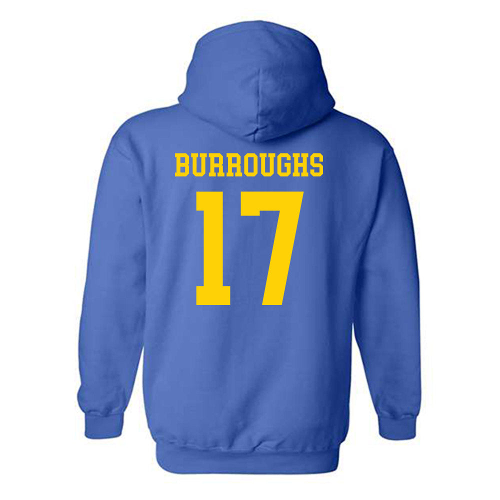 Delaware - NCAA Baseball : Noah Burroughs - Fashion Shersey Hooded Sweatshirt-1