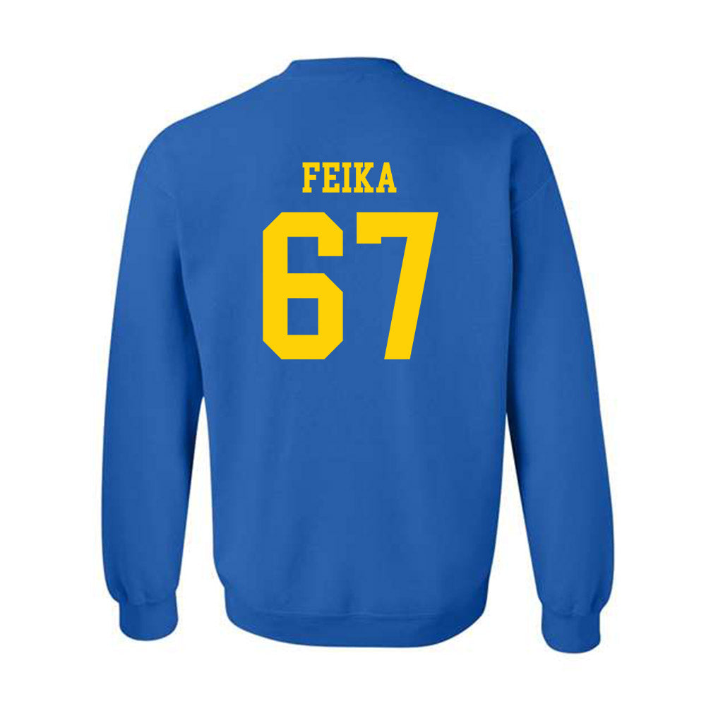 Delaware - NCAA Football : Mustafa Feika - Fashion Shersey Crewneck Sweatshirt-1