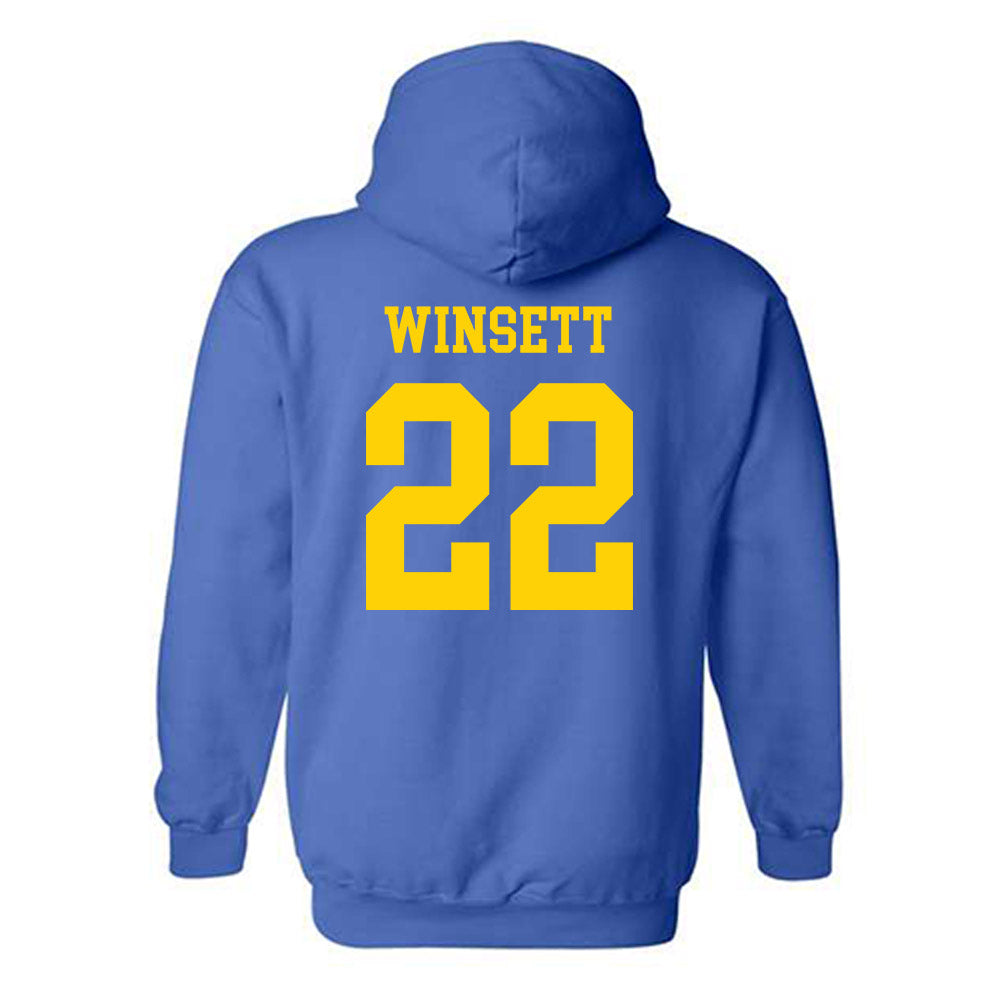 Delaware - NCAA Baseball : Sam Winsett - Fashion Shersey Hooded Sweatshirt-1