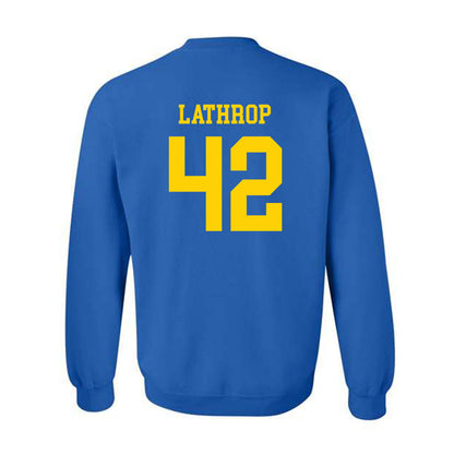 Delaware - NCAA Men's Lacrosse : Keegan Lathrop - Fashion Shersey Crewneck Sweatshirt-1